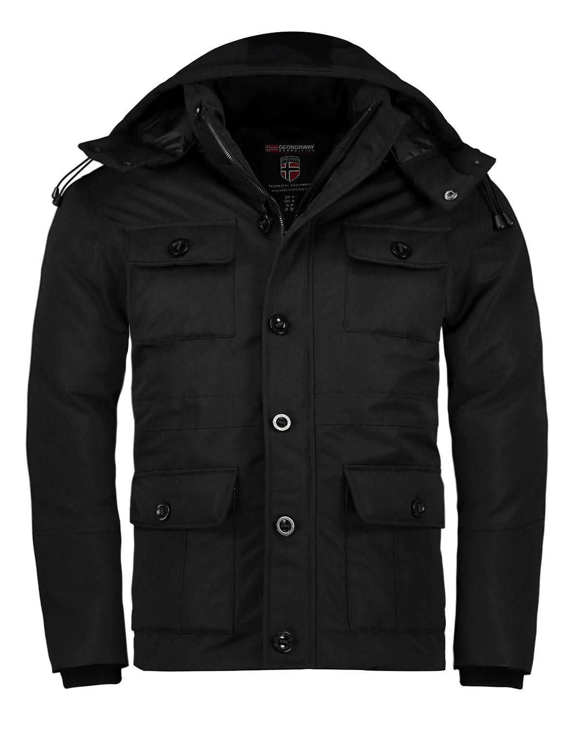 Geographical Norway Men's black winter jacket Coucou