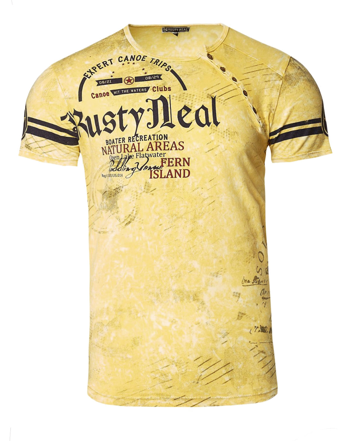 Rusty Neal Fern island t-paita - Keltainen