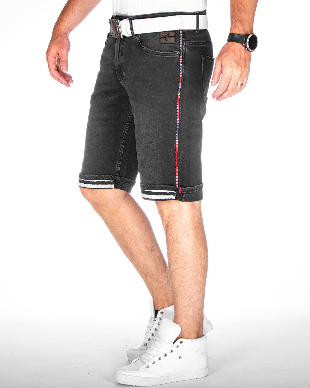 Rusty Neal Benson farkkushortsit - Musta