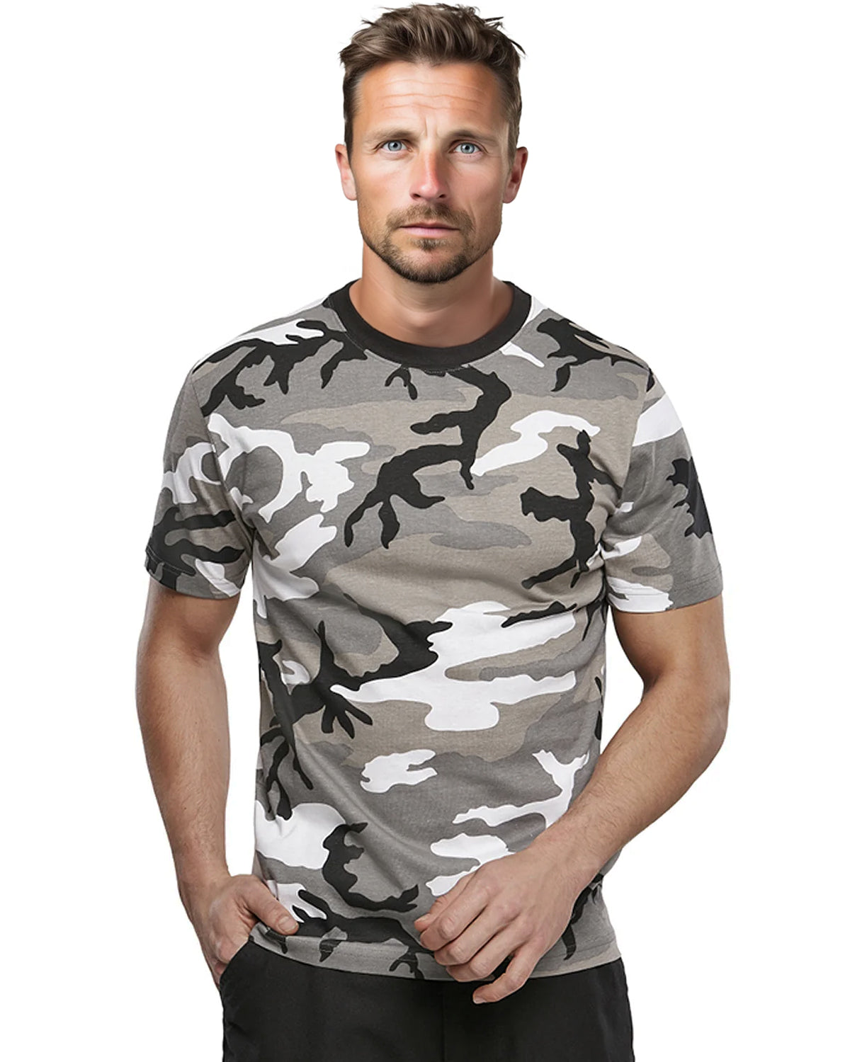 Brandit Brandit t-paita - Valkoinen camo #Väri_White Camo