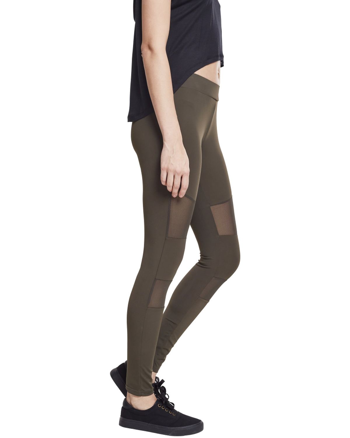 Urban Classics Tech mesh leggingsit - Khaki