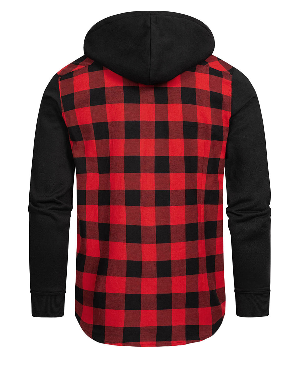 Urban Classics Mountain flanellihuppari - Musta/Punainen