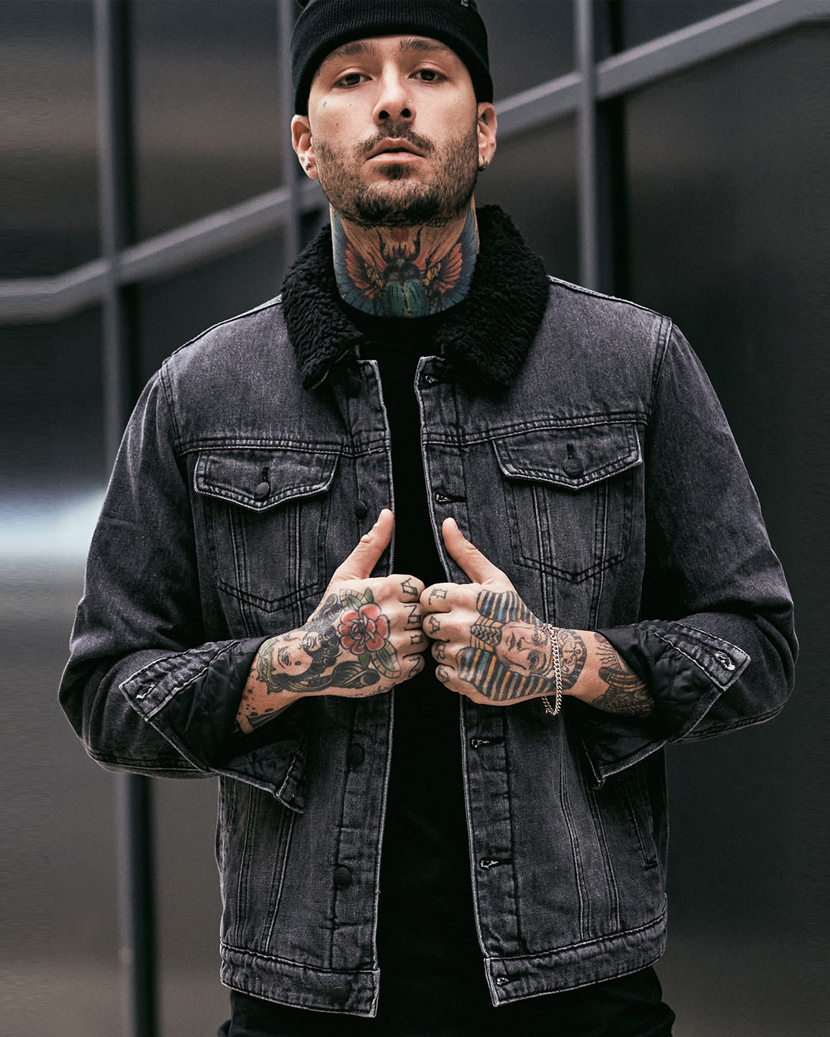 Brandit Sherpa farkkutakki - Musta