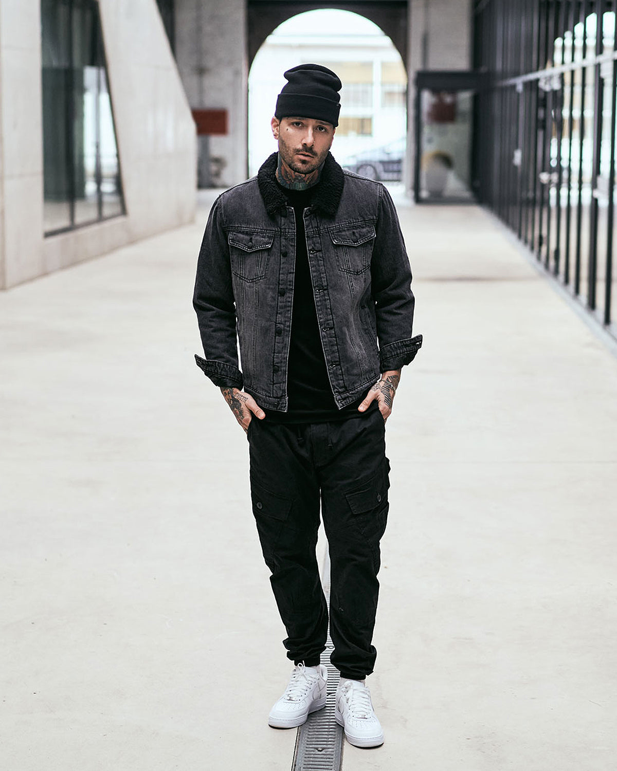 Brandit Sherpa farkkutakki - Musta