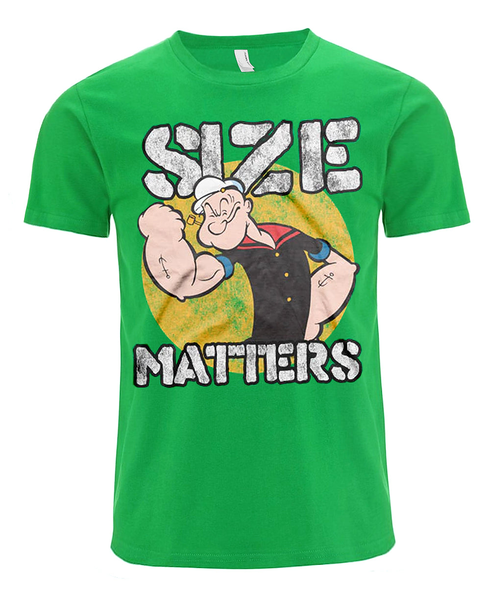 Print Shirt Popeye Size Matters t-paita - Vihreä