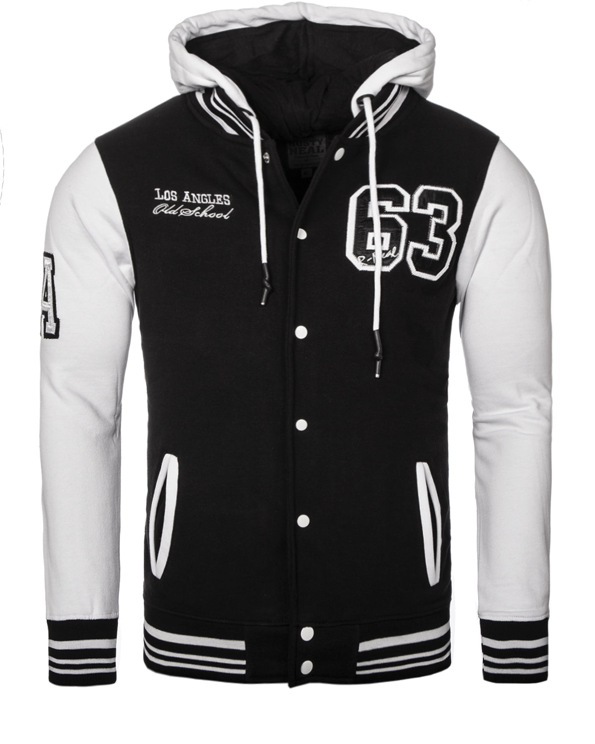 Rusty Neal Whiley collegetakki - Musta/Valkoinen