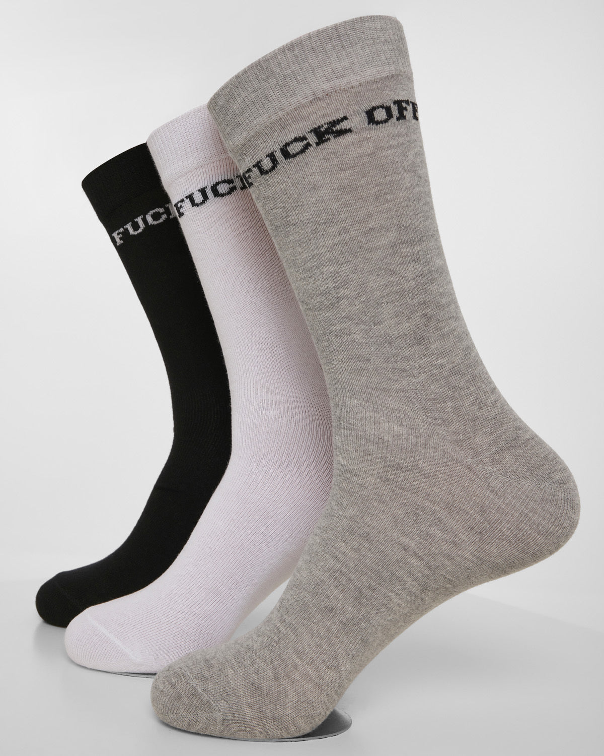 Urban Classics Fuck off sukat 3-pack - Musta/Valkoinen/Harmaa 47-50