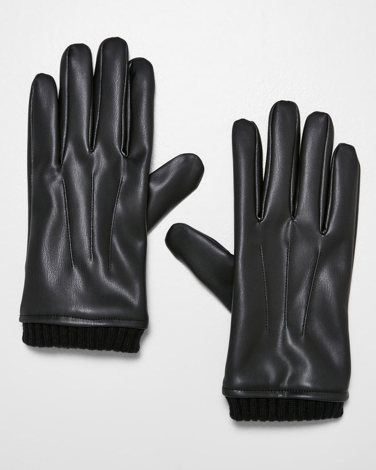 Urban Classics Synthetic leather hanskat - Musta
