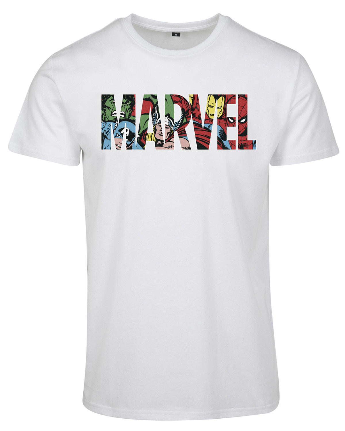 Urban Classics Marvel logo t-paita - Valkoinen