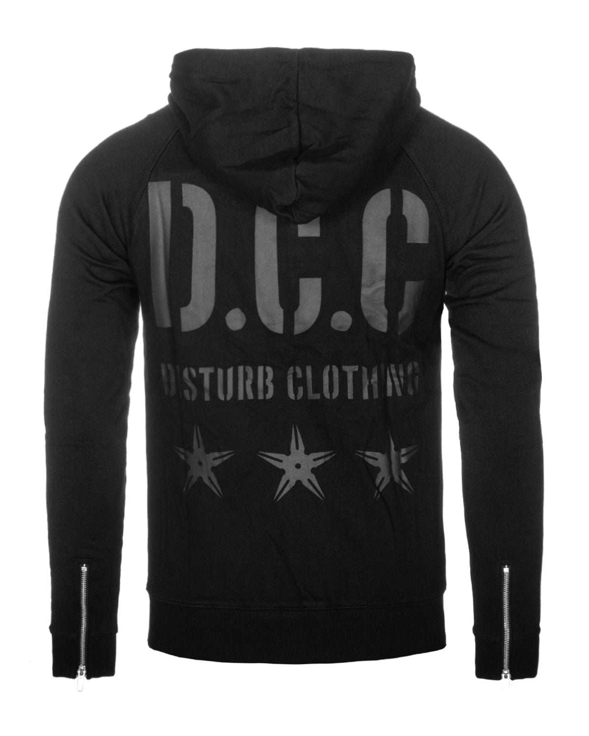 Disturb Clothing DCC vetoketjuhuppari - Musta