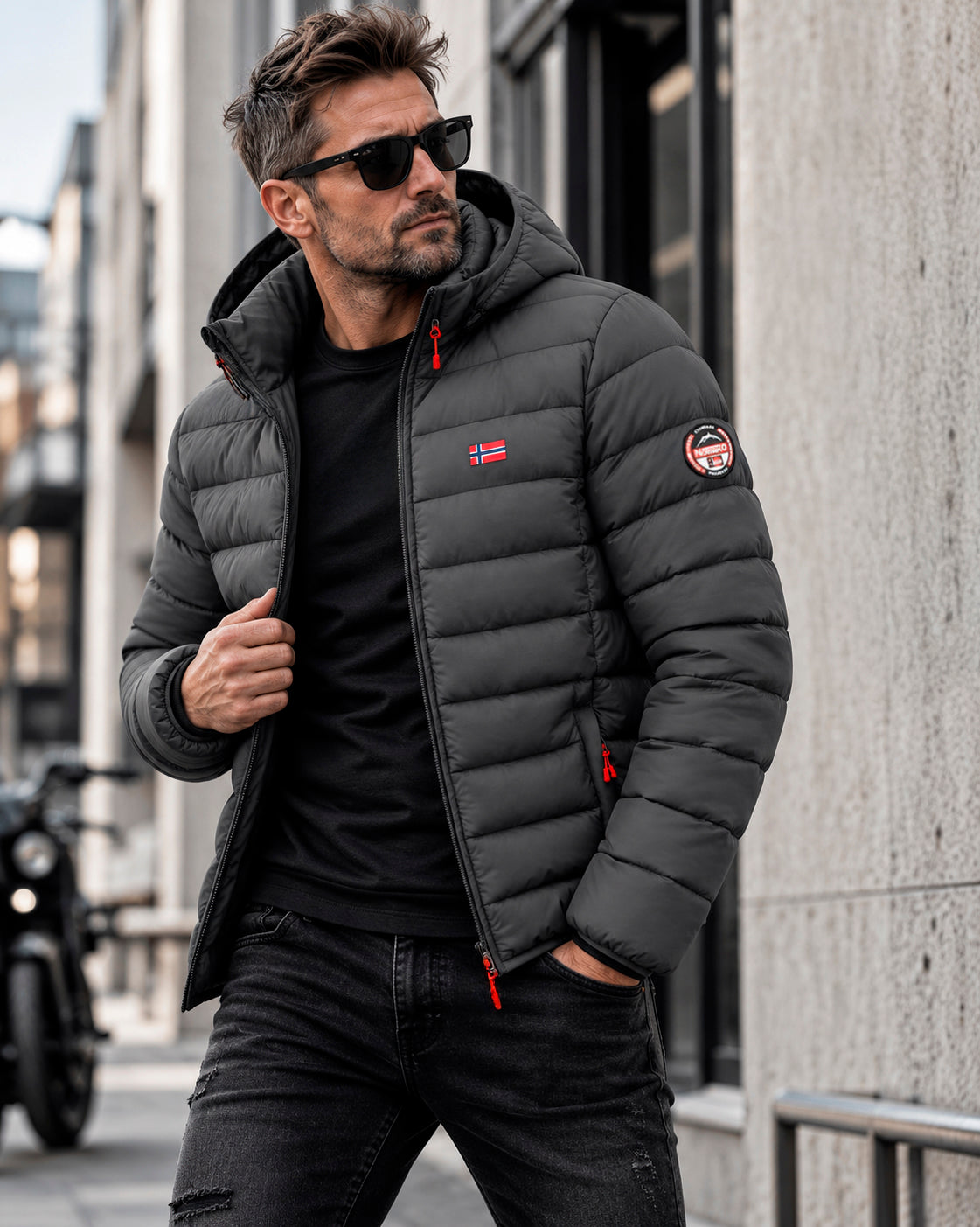 Geographical Norway Amigo kevyttoppatakki - Harmaa