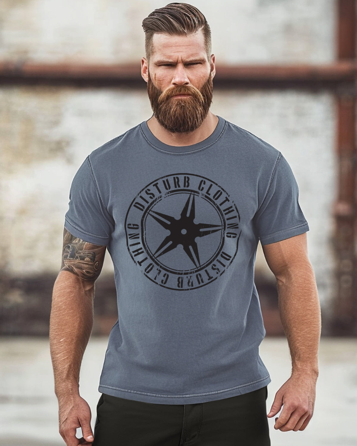 Disturb Clothing Disturb Fade T-paita #Väri_Blue