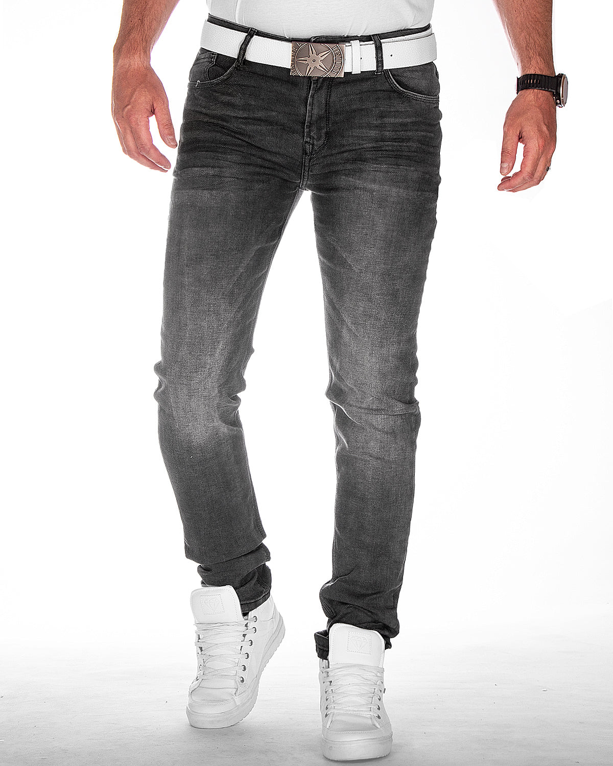 Cipo & Baxx CD374 Walker farkut - Tummanharmaa L32