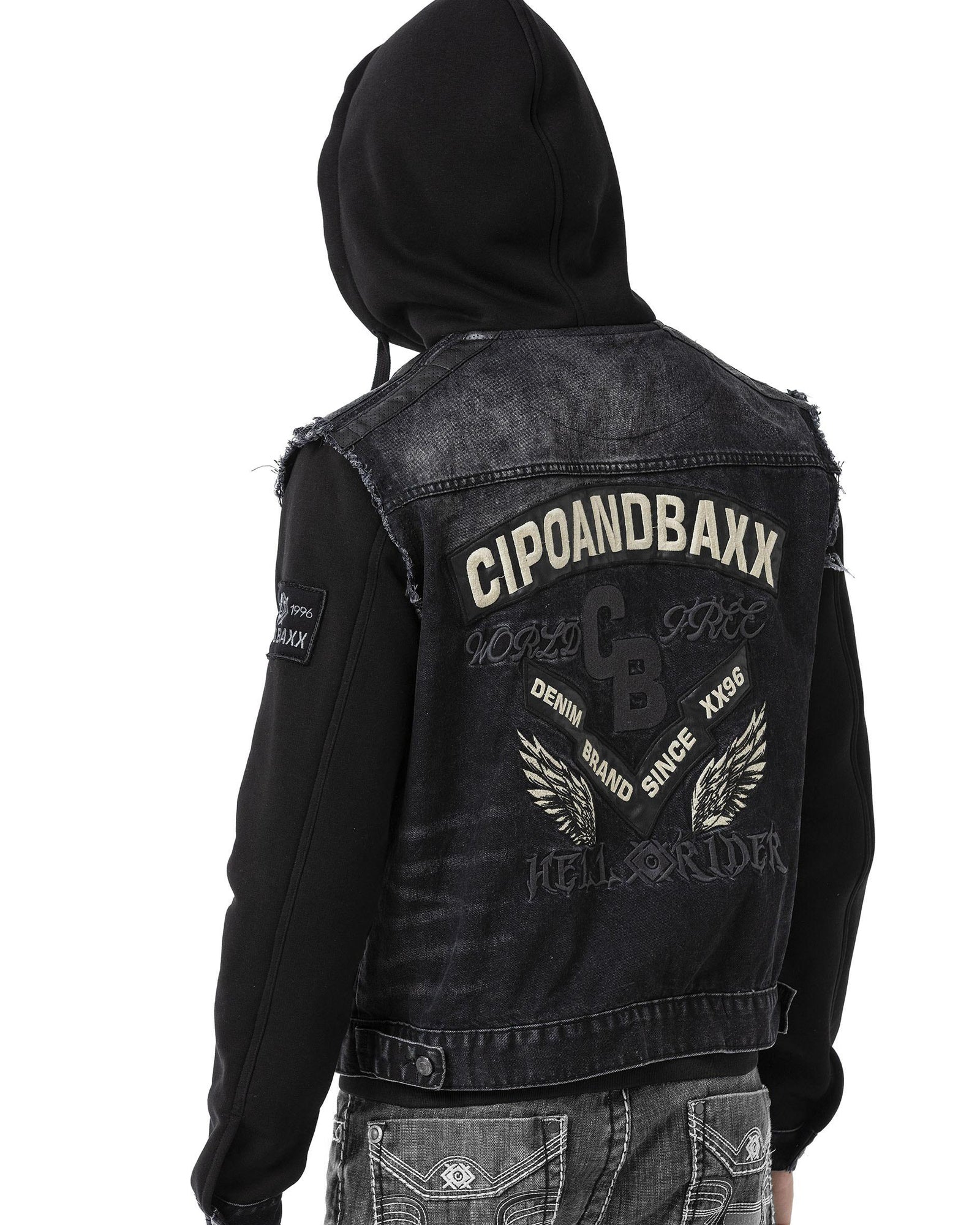 Cipo & Baxx CJ307 Rider farkkutakki - Musta