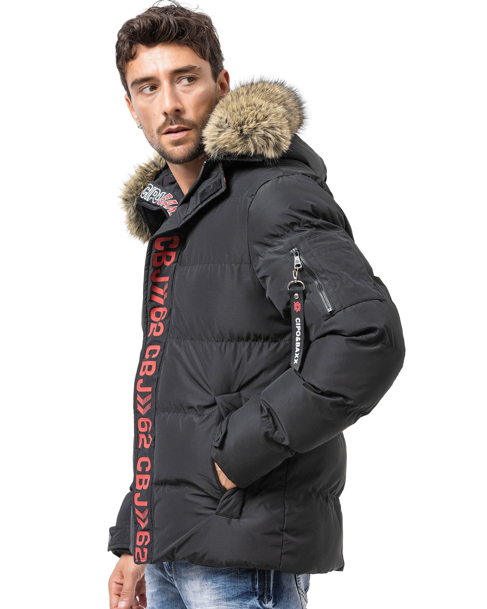 Cipo & Baxx CM227 Jaxon talvitakki - Musta