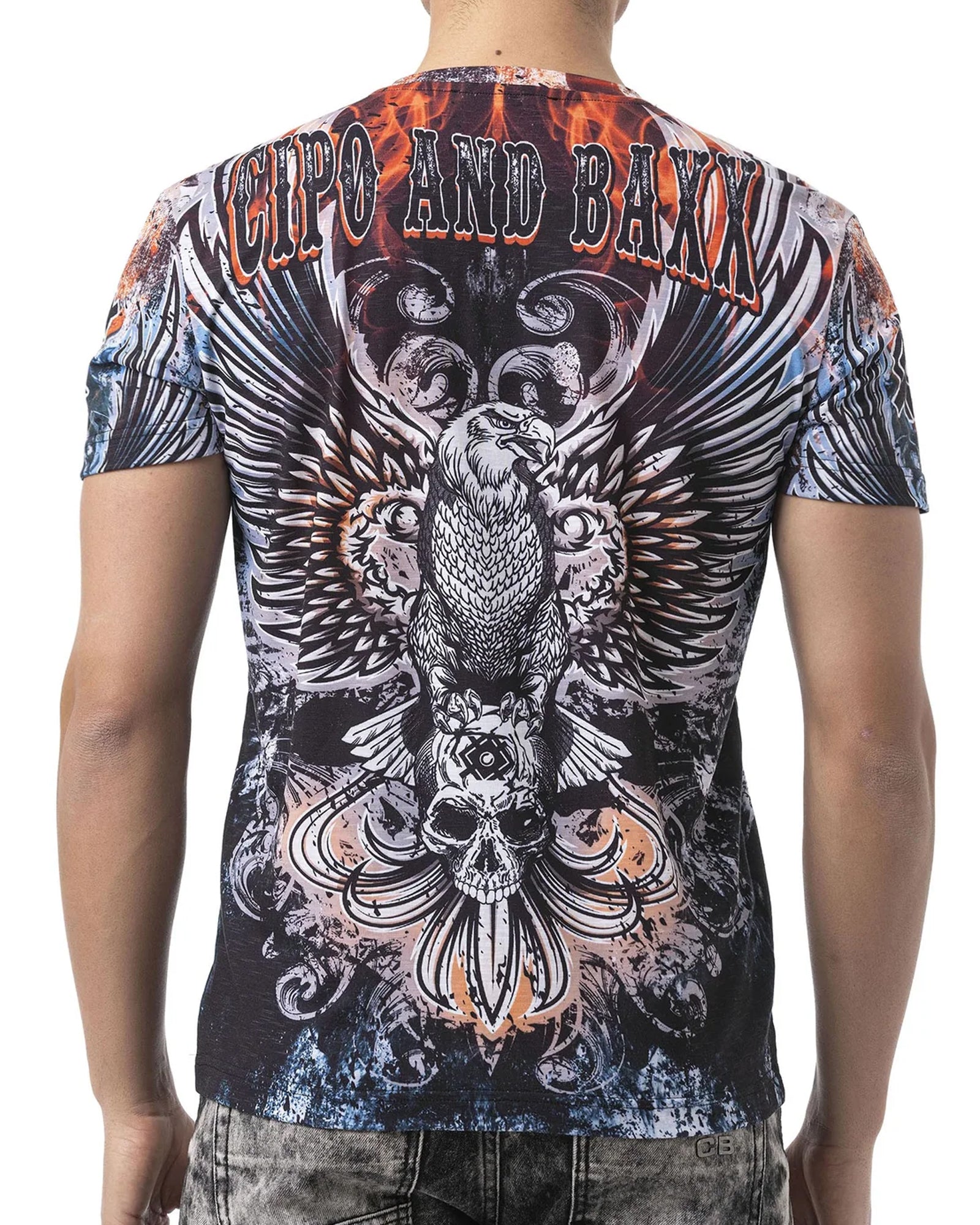 Cipo & Baxx CT818 Eagle Skull t-paita - Sininen