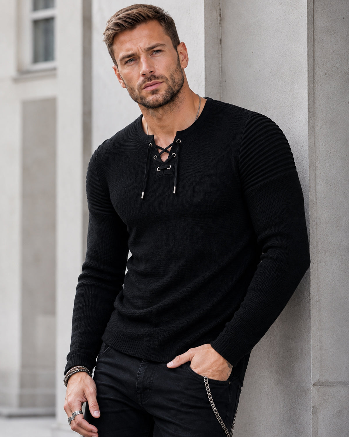 Clyde knit sweater - Black