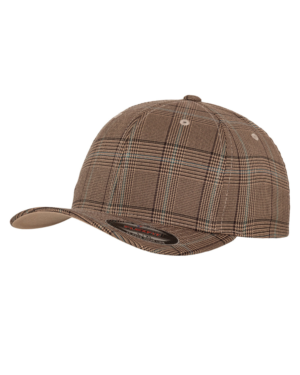 FLEXFIT Flexfit Glen Check lippis - Ruskea/Khaki