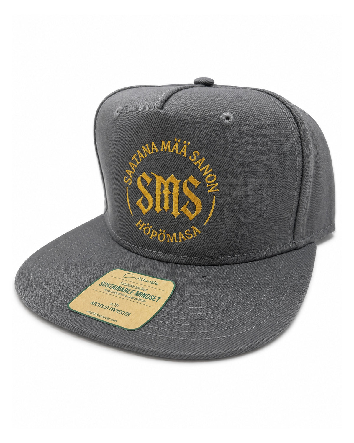 Höpömasa snapback - Tummanharmaa