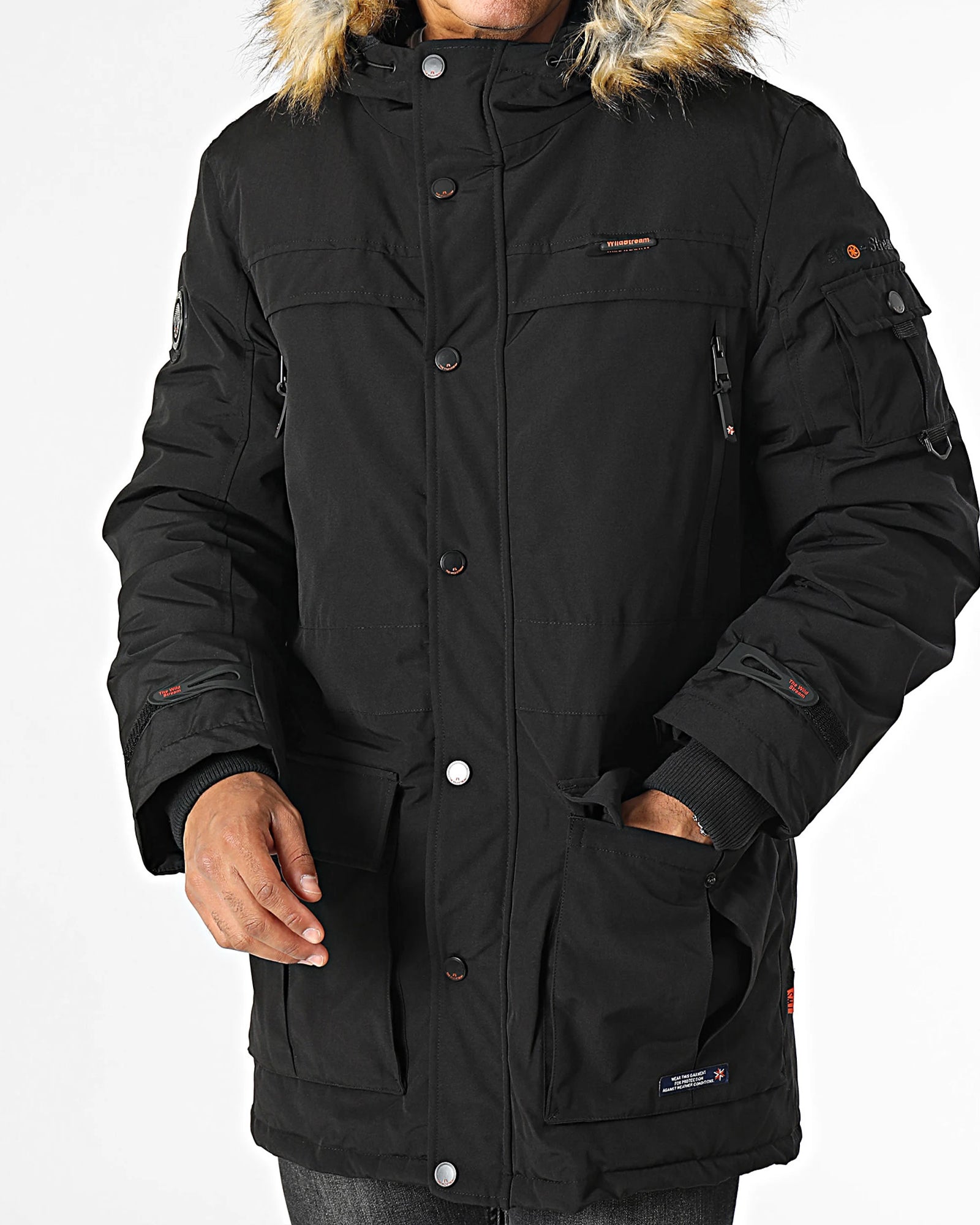 MZ72 Brand Leeland talvitakki - Musta