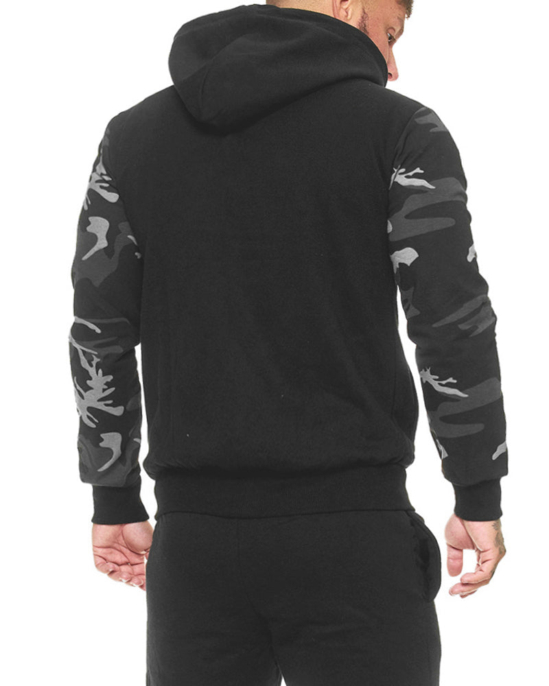 Disturb Clothing Marine royal vetoketjuhuppari - Musta Camo