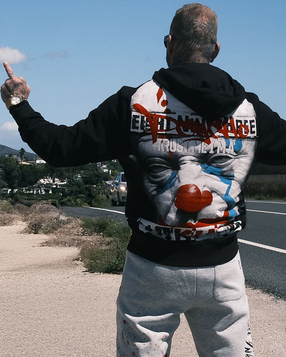 Yakuza Ink Psycho huppari - Musta