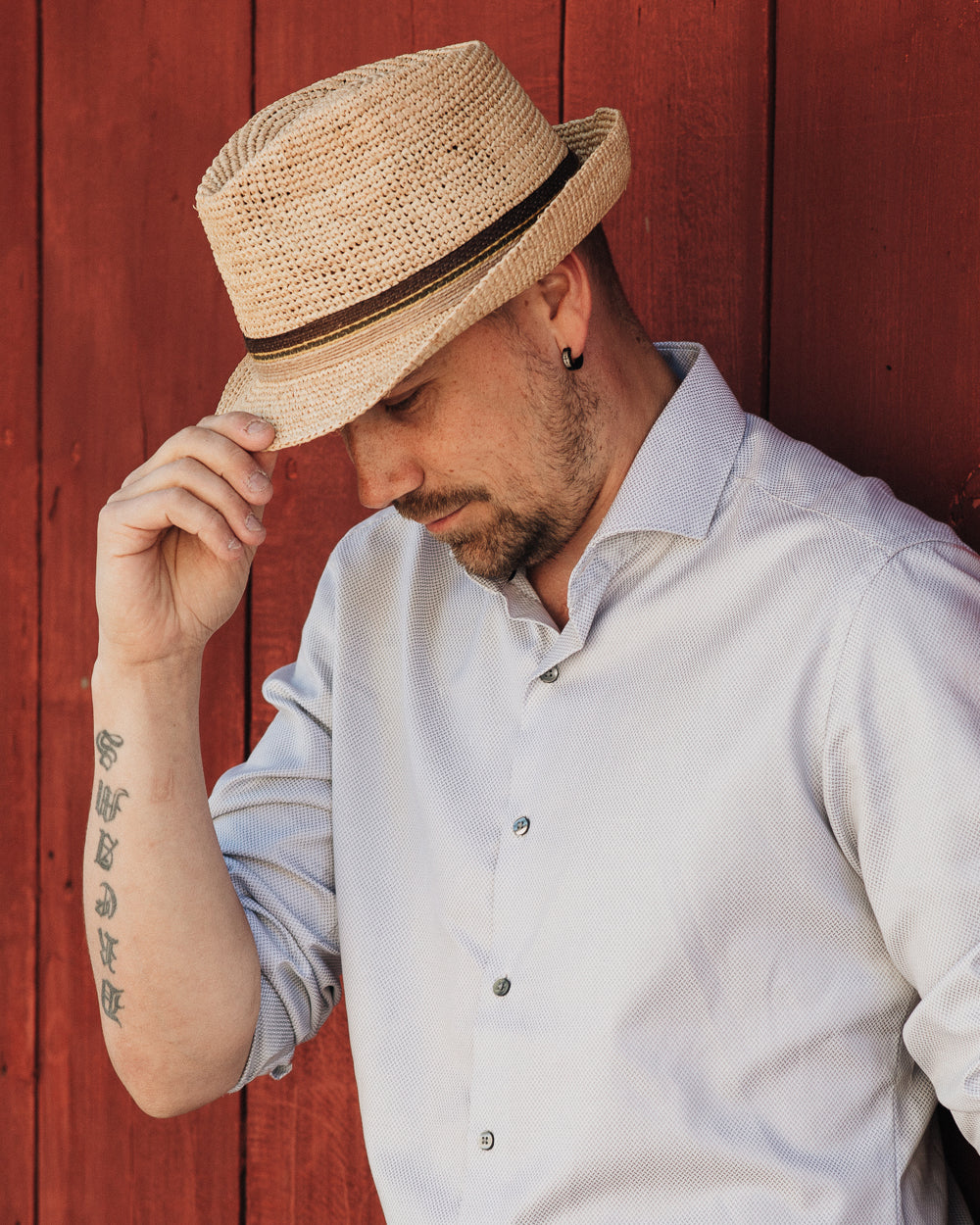 Salon Raffia Tribly Crochet Olkihattu - Beige