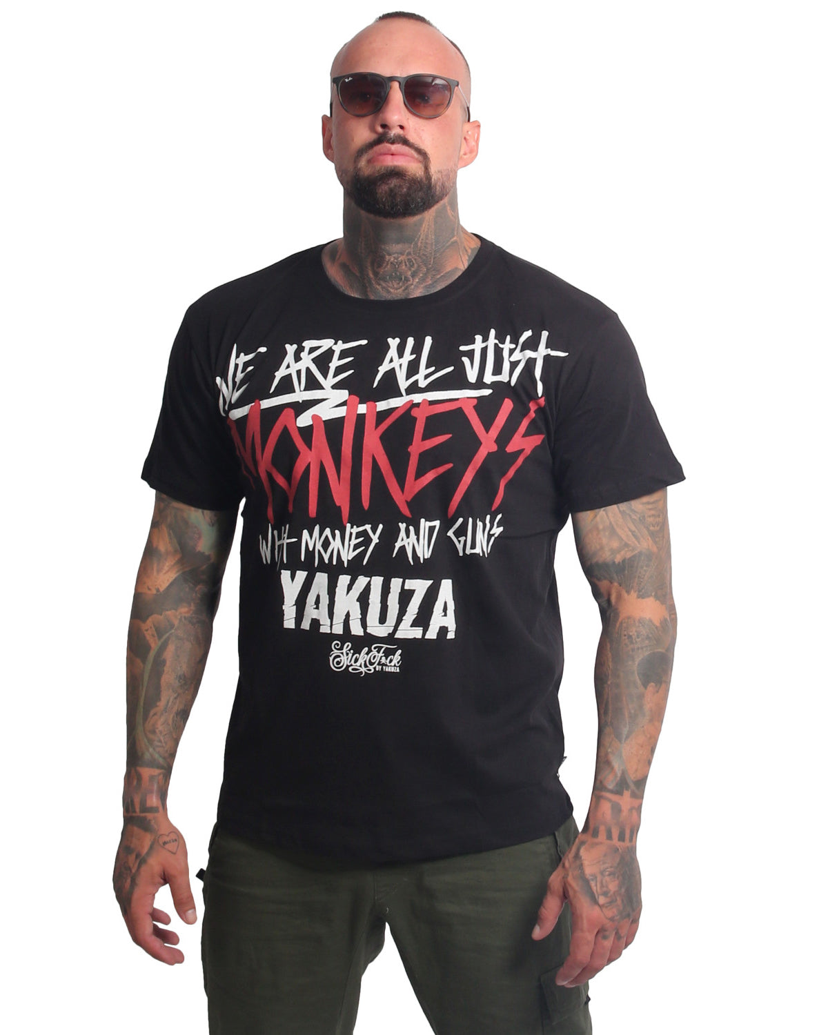 Yakuza Ink Monkeys t-paita - Musta 4XL