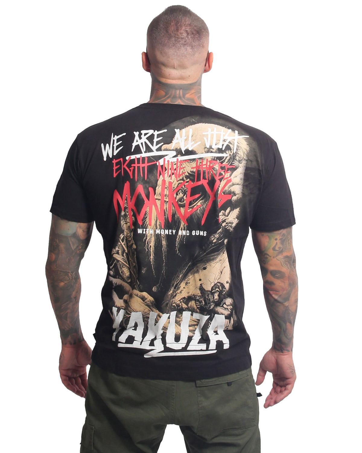 Yakuza Ink Monkeys t-paita - Musta