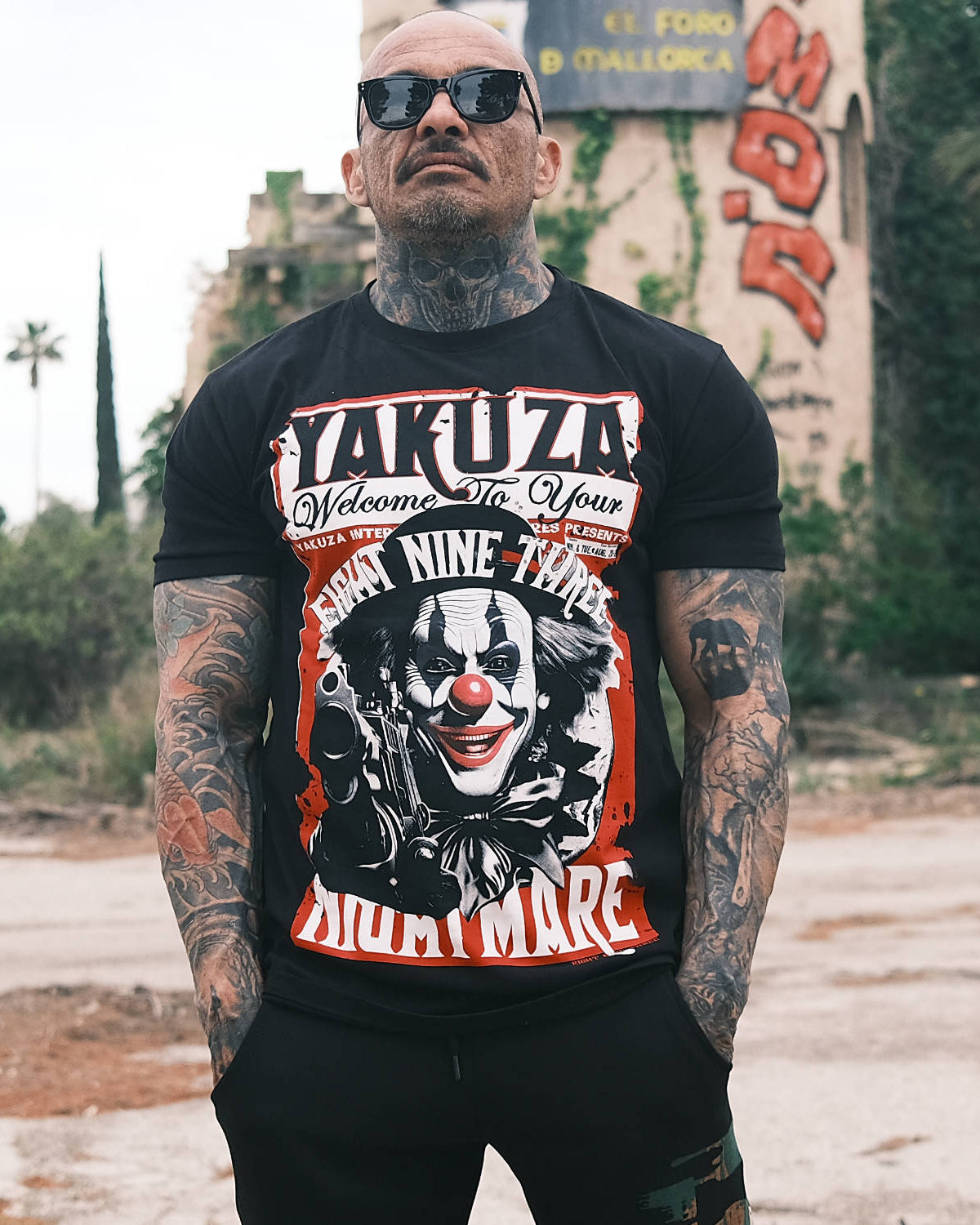 Yakuza Ink Welcome t-paita - Musta