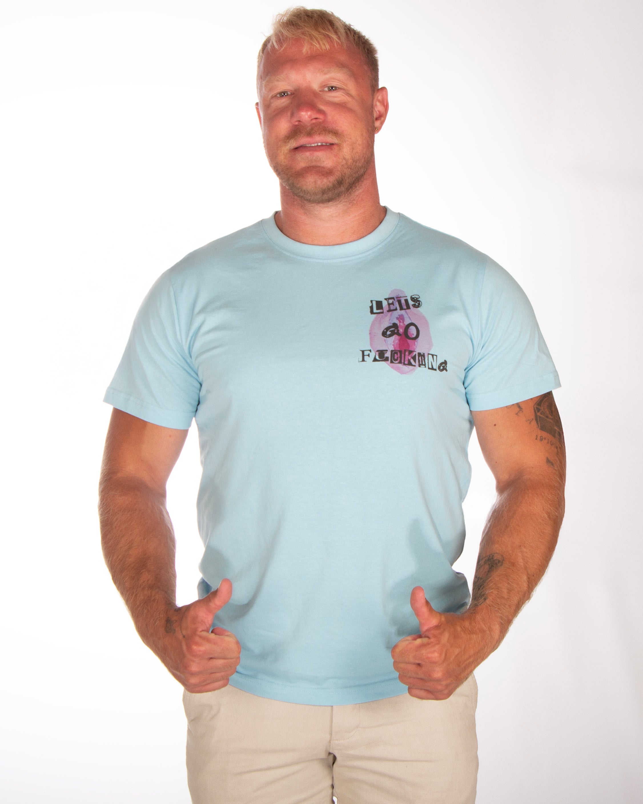 Höpö v#tun Masa t-shirt - Ljusblå