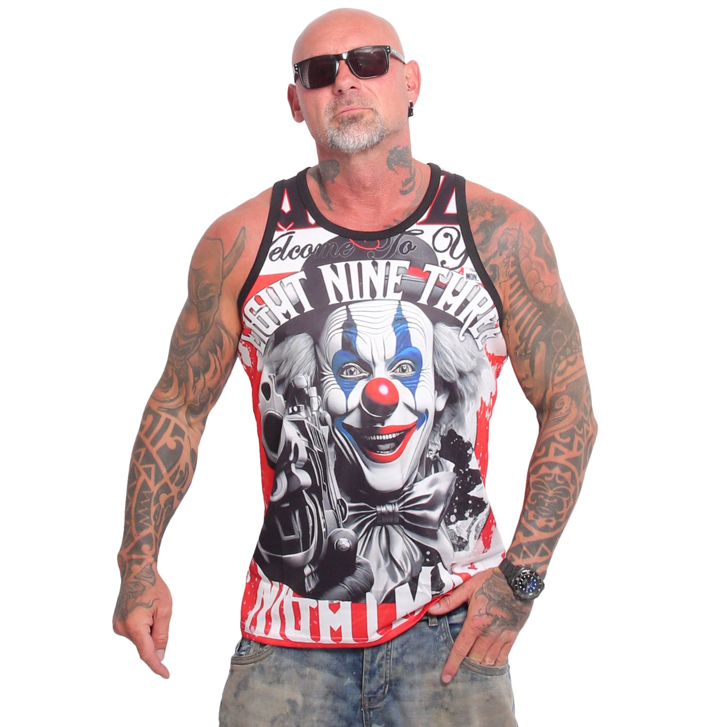 Yakuza Ink Welcome Mesh hihaton - Valkoinen