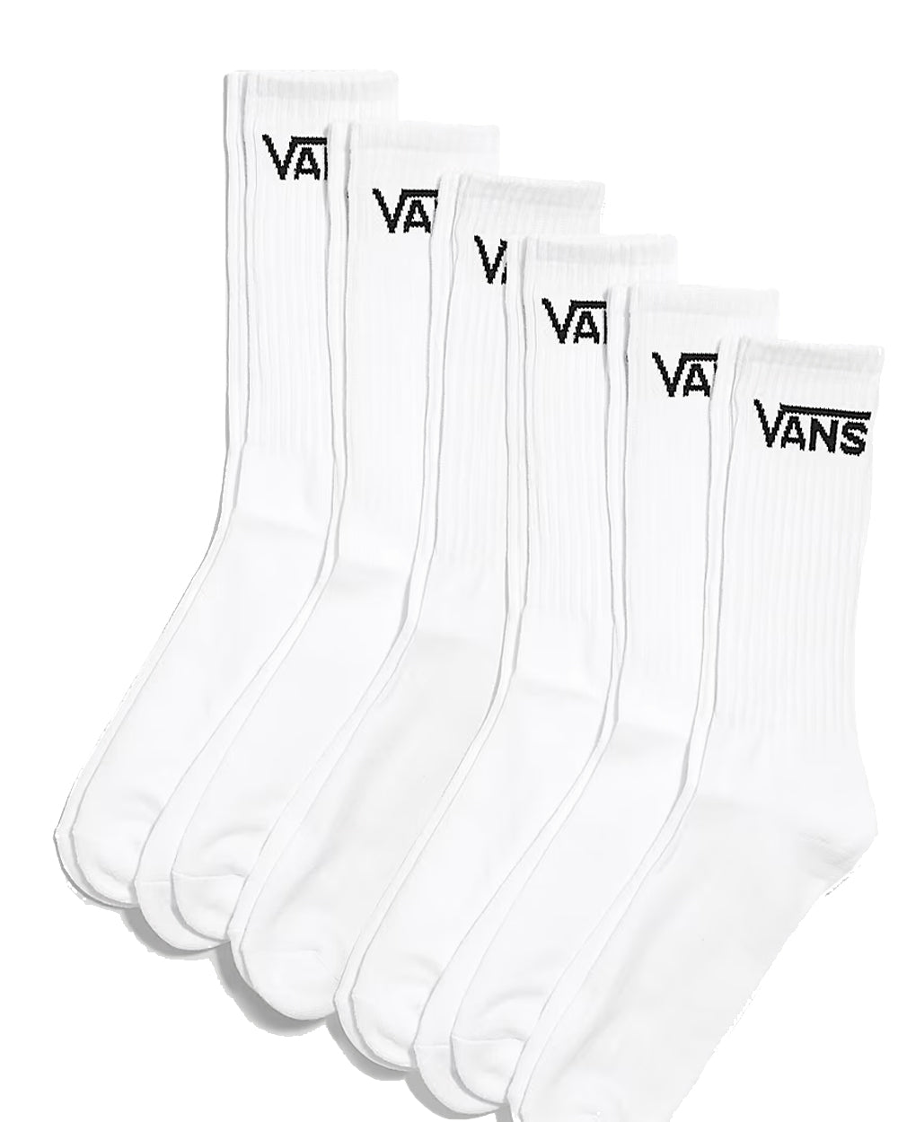 Vans Classic Crew sukat 6-pack - Valkoinen