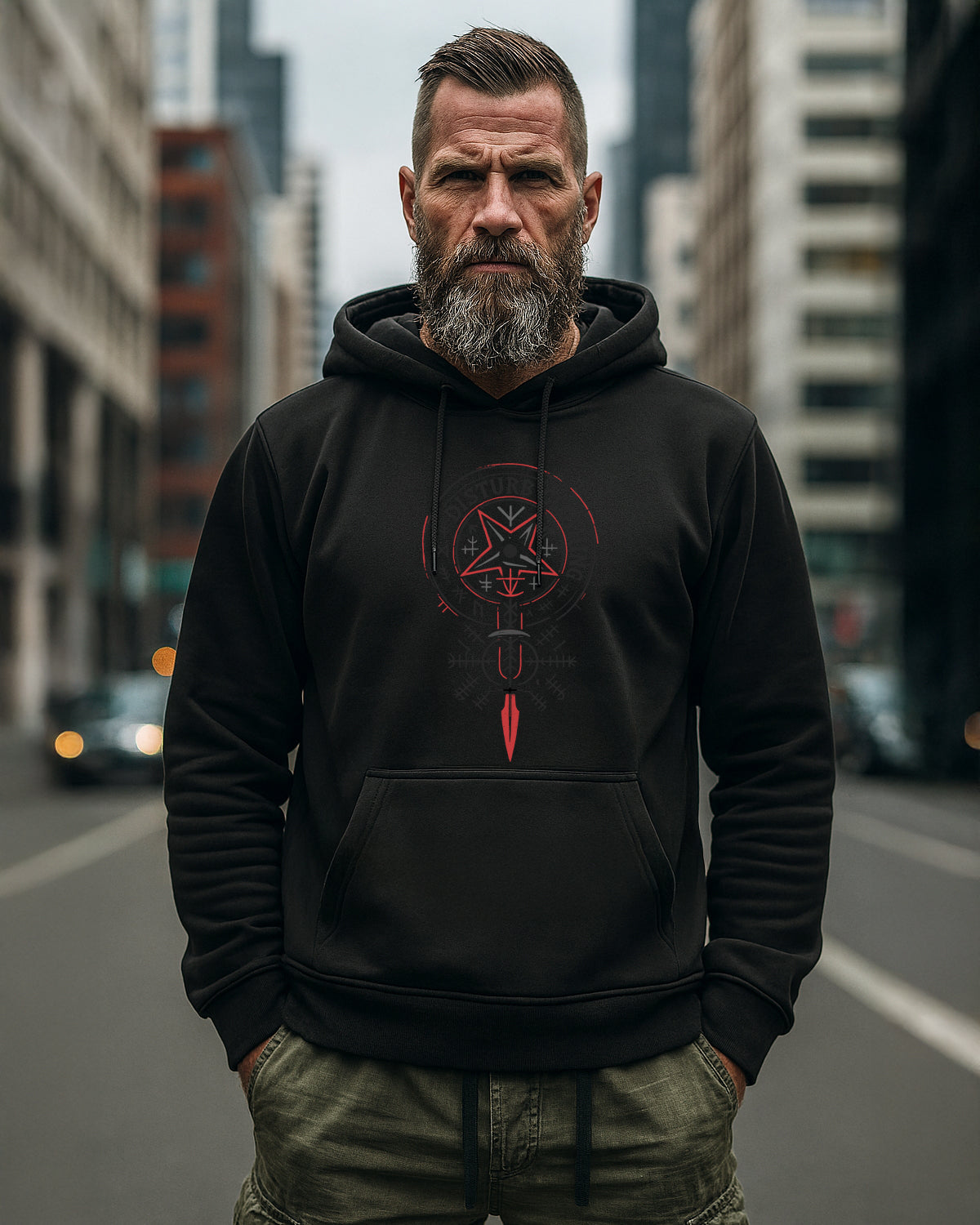 Disturb Clothing Viking Star huppari - Musta