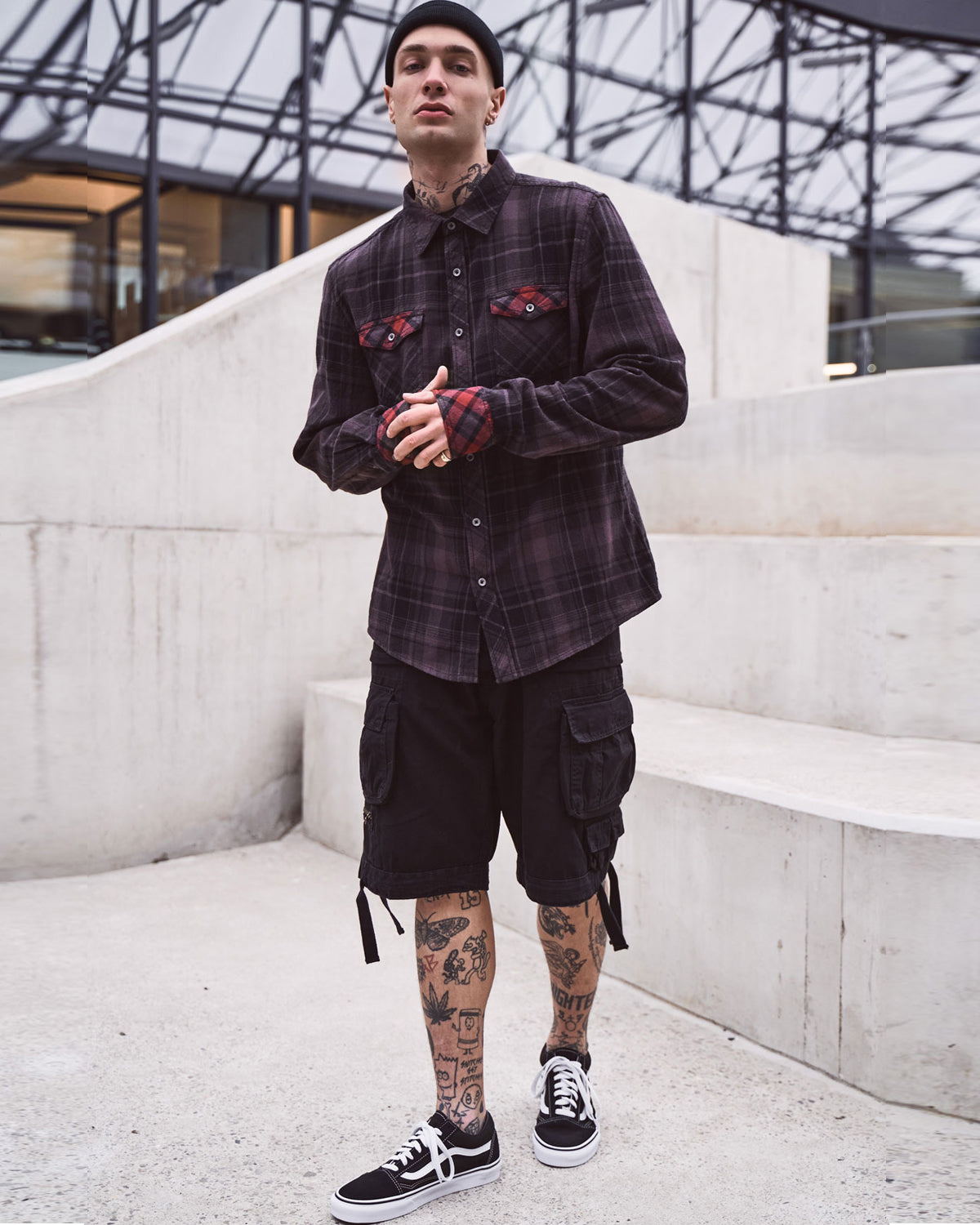 Black cargo shorts Brandit Savage - Main Image