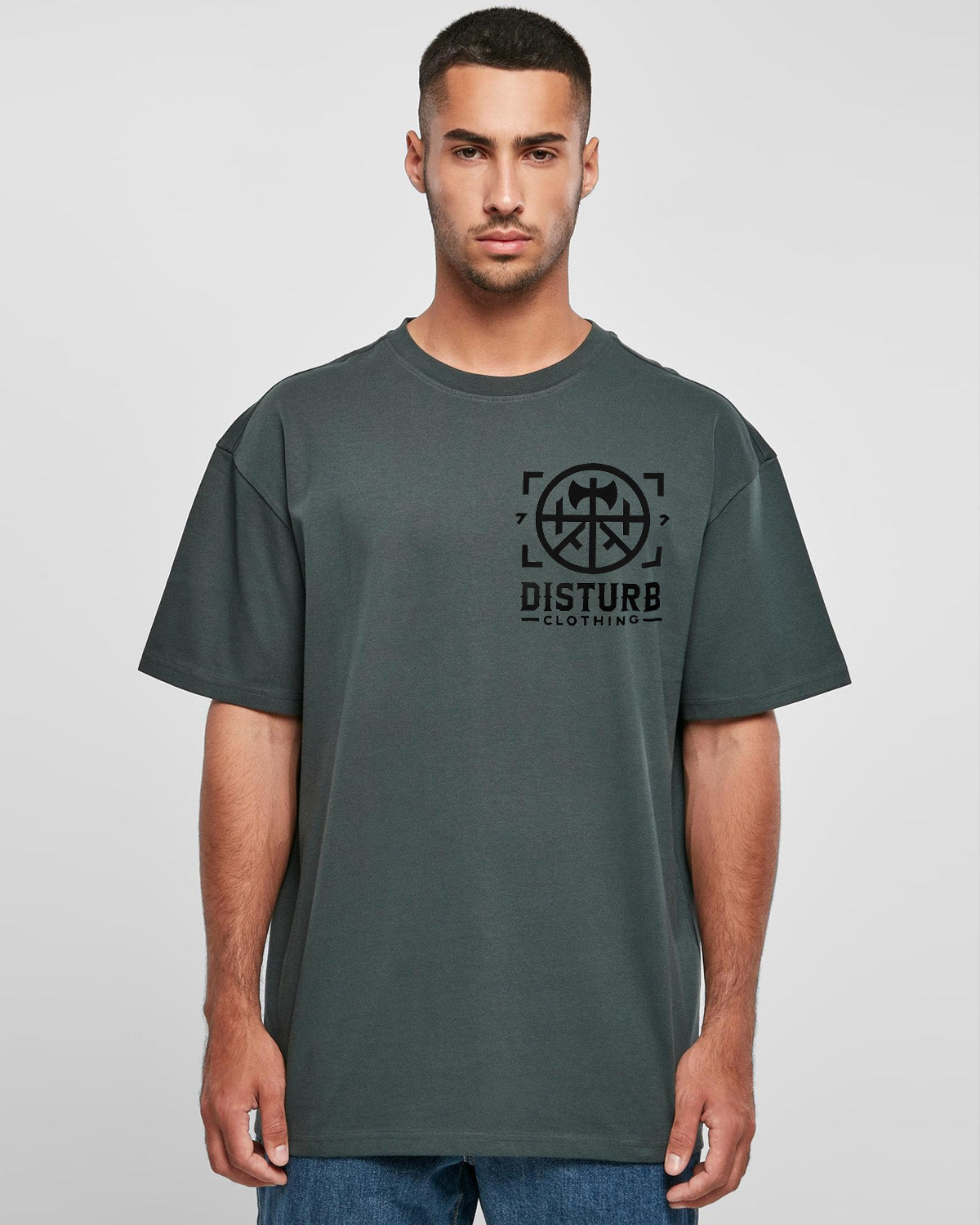 Disturb Clothing Disturb Axe Oversize t-paita #Väri_Green