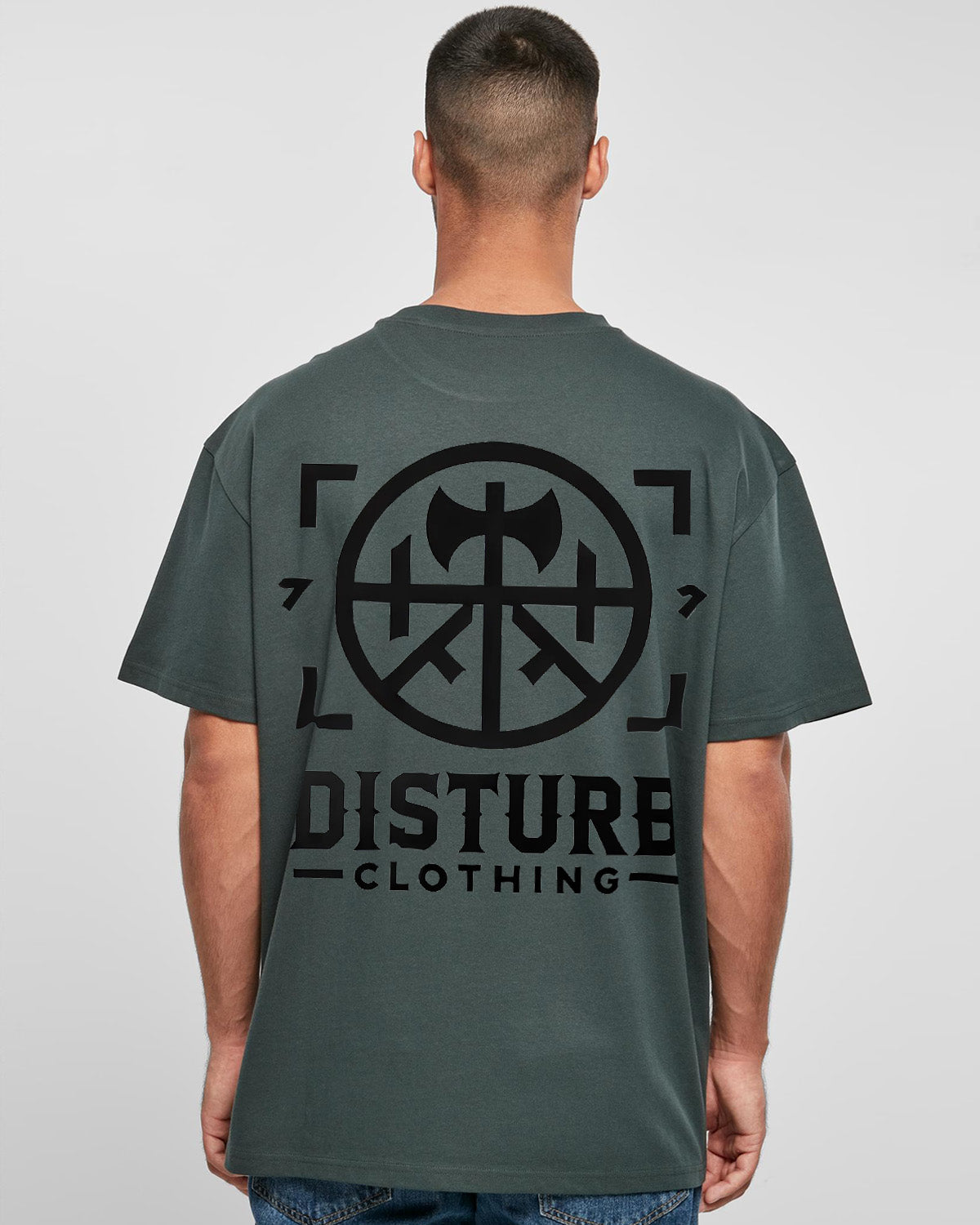 Disturb Clothing Disturb Axe Oversize t-paita #Väri_Green