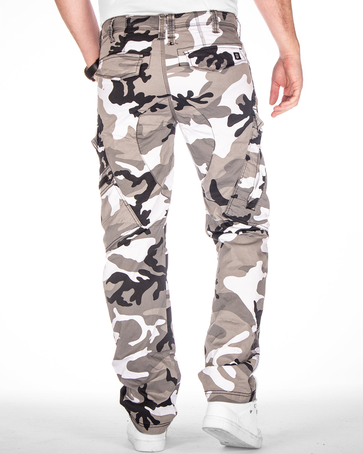 Brandit Adven reisitaskuhousut - Valkoinen Camo