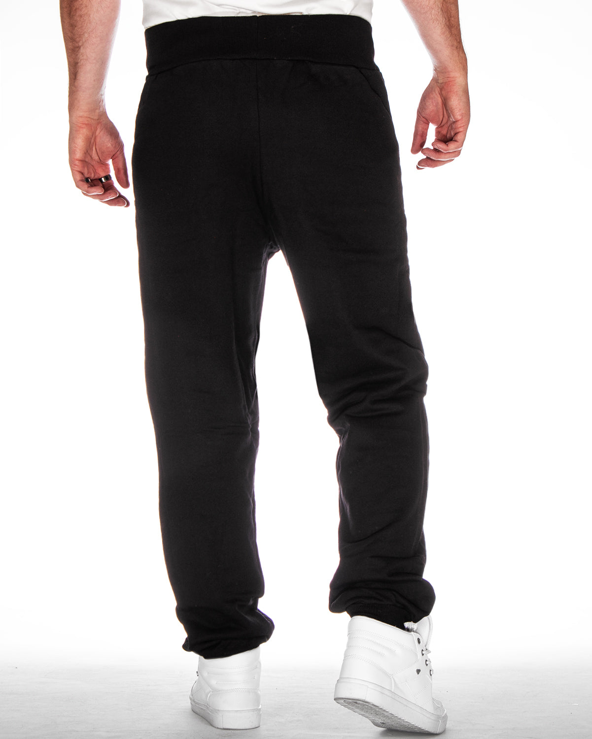 Disturb Clothing Naval collegehousut - Musta/Valkoinen