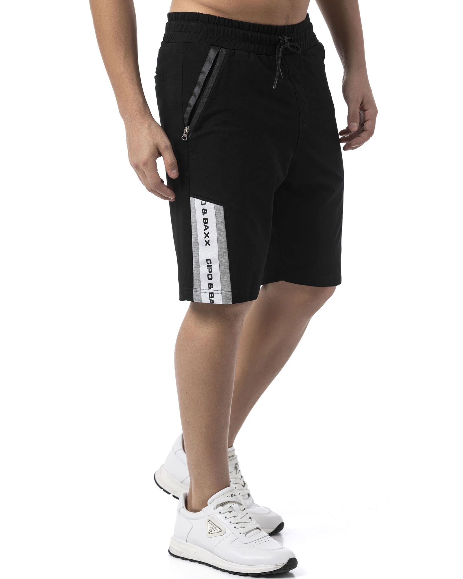 Cipo & Baxx CK299 Roger collegeshortsit - Musta