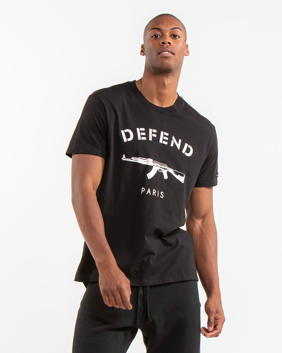DEFEND PARIS EASY miesten musta t-paita