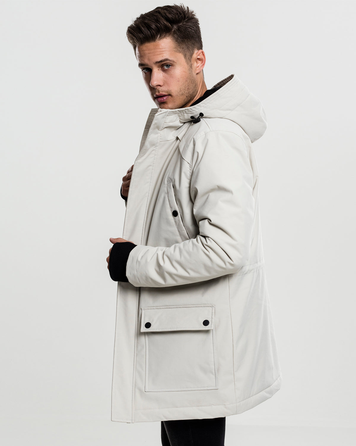 Urban Classics Hooded heavy parkatakki - Beige