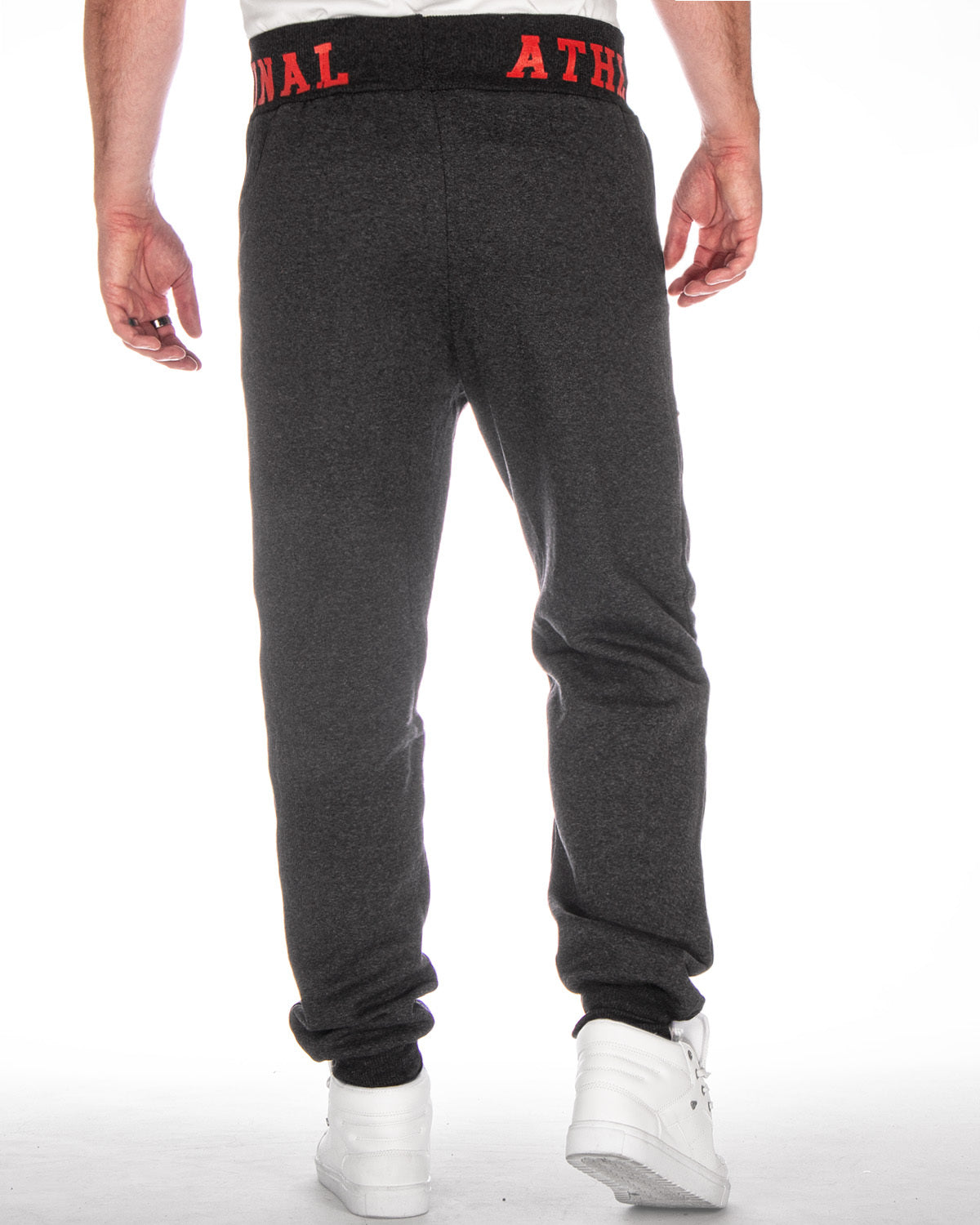 Disturb Clothing Atlantic club collegehousut - Tummanharmaa/Punainen