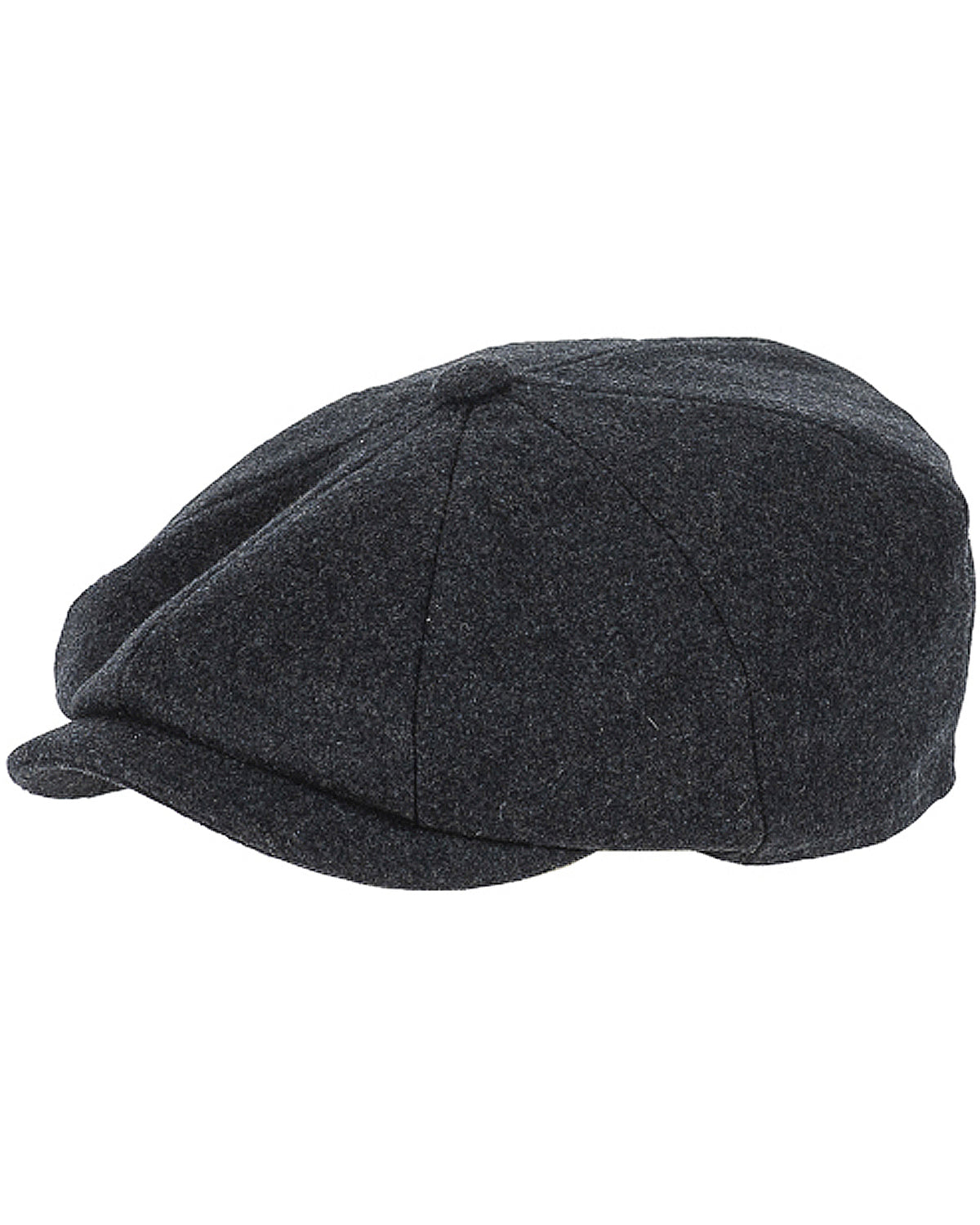 Salon Newsboy wool blend flat cap - Tummanharmaa