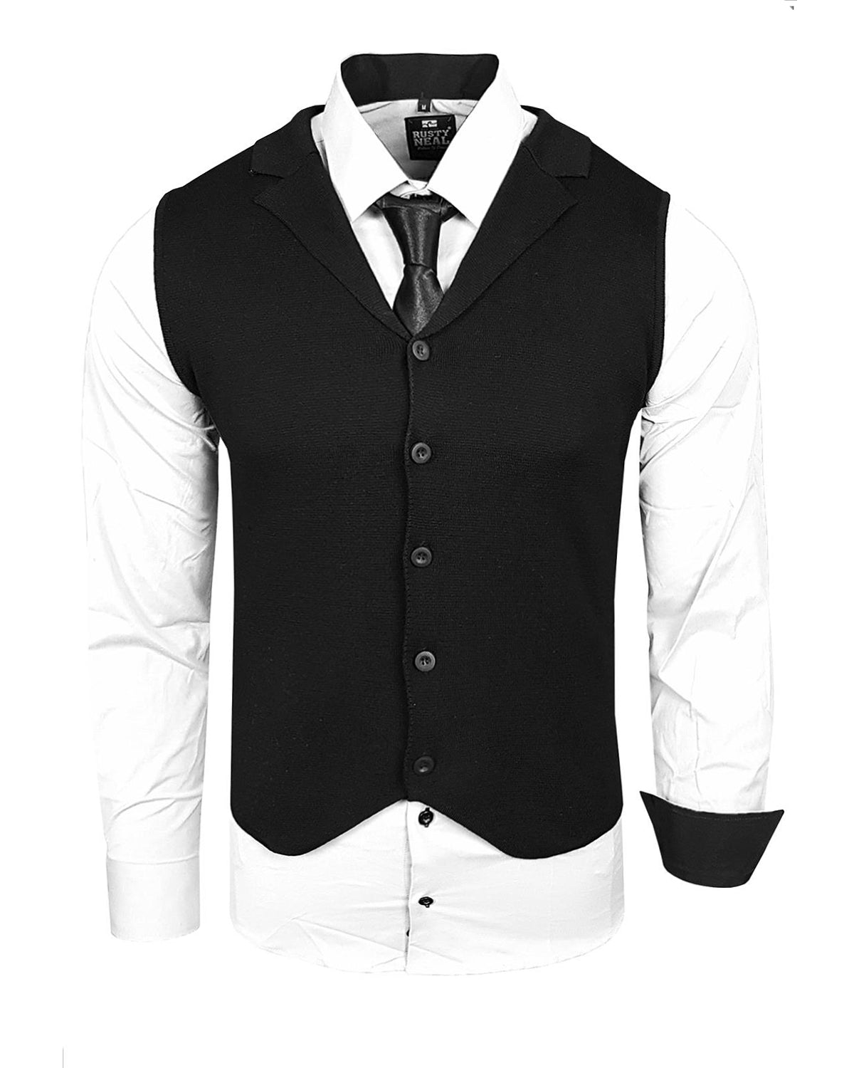 Rusty Neal Aaron neuleliivi - Musta