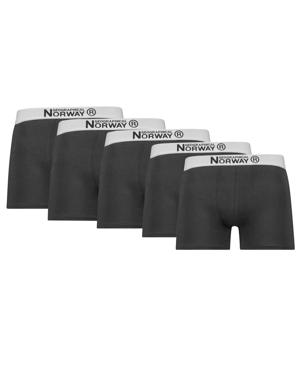 Geographical Norway Obabe bokserit 5-pack - Musta