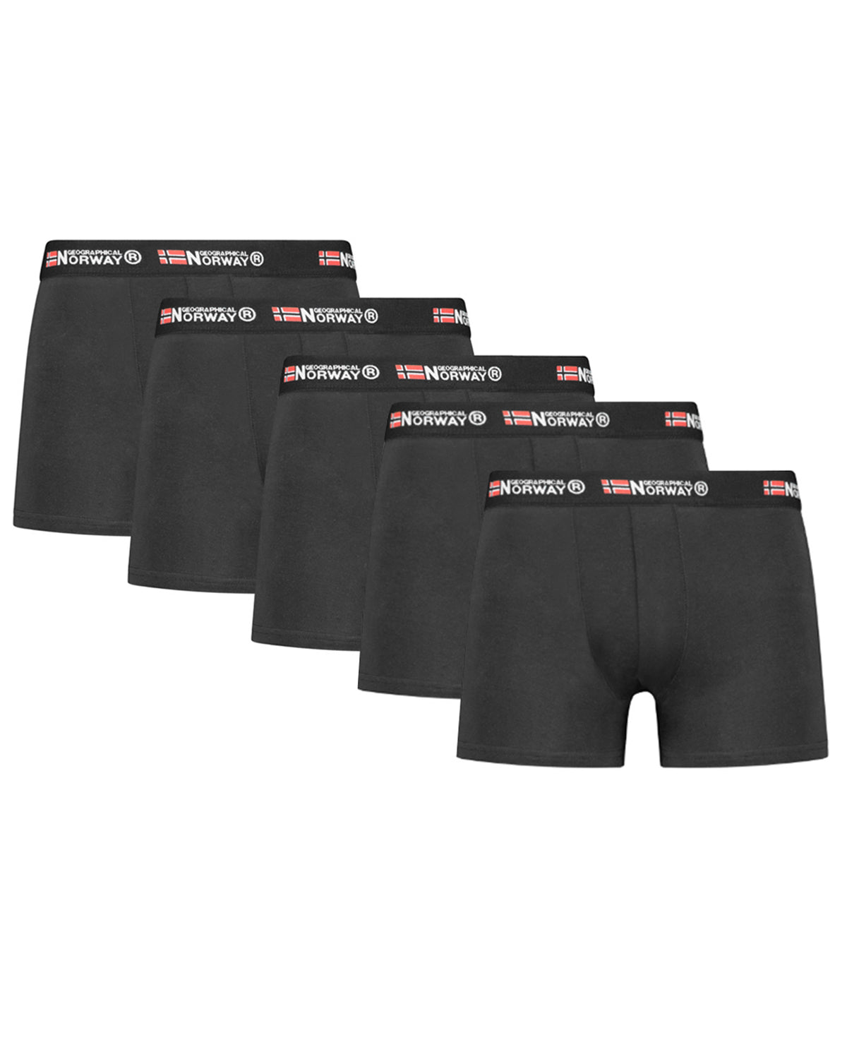 Geographical Norway Opus bokserit 5-pack - Musta