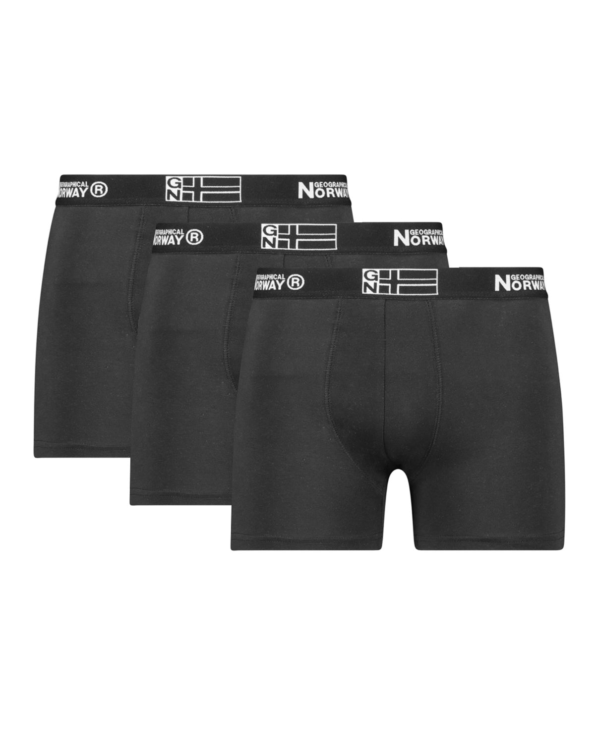 Geographical Norway Orizono bokserit 3-pack - Musta