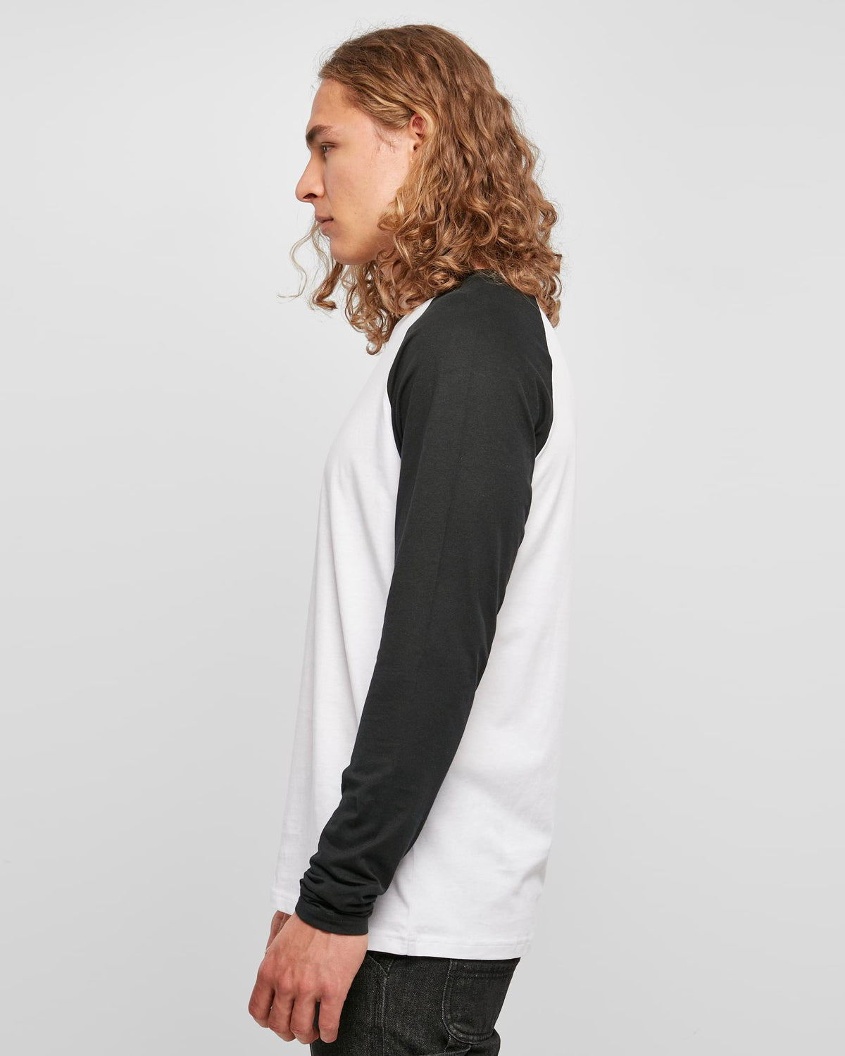 Disturb Clothing Contrast raglan pitkähihainen - Valkoinen/Musta