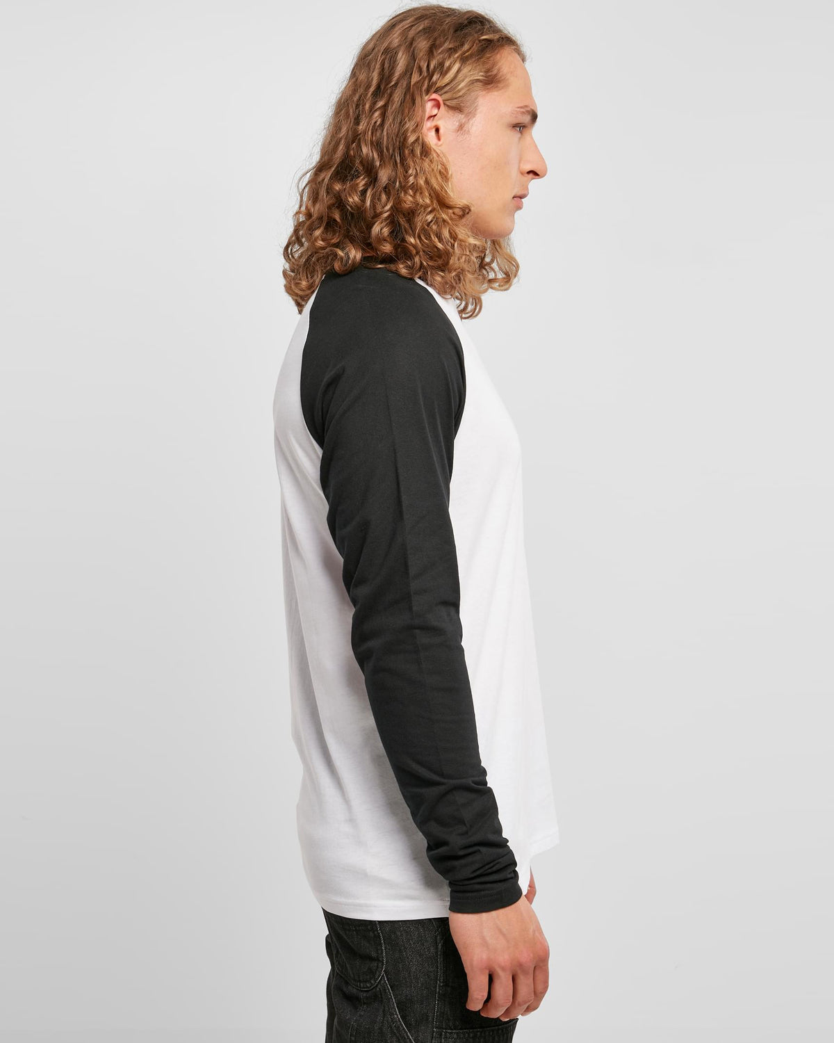 Disturb Clothing Contrast raglan pitkähihainen - Valkoinen/Musta